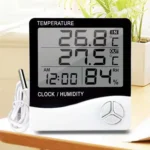 Outdoor / Indoor LCD Digital Electronic Thermometer Hygrometer Alarm Clock - Image 5