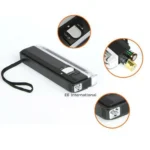 Handheld Blacklight UV Lamp & LED Flashlight, Verify Hidden Security Features On banknotes and Passport(Black) - Image 3