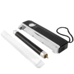 Handheld Blacklight UV Lamp & LED Flashlight, Verify Hidden Security Features On banknotes and Passport(Black) - Image 4