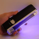 Handheld Blacklight UV Lamp & LED Flashlight, Verify Hidden Security Features On banknotes and Passport(Black) - Image 5