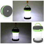 Outdoor Portable Camping Flashlight, Retractable LED 3-Mode Lantern Light Tent Lamp (Black) - Image 8