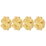 Universal 8mm Dollar Style Plastic Car Tire Valve Caps, Pack of 4 - Image 4