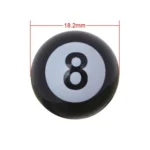 Universal 8mm American Billiards No.8 Ball Style Plastic Car Tire Valve Caps, Pack of 4 - Image 3