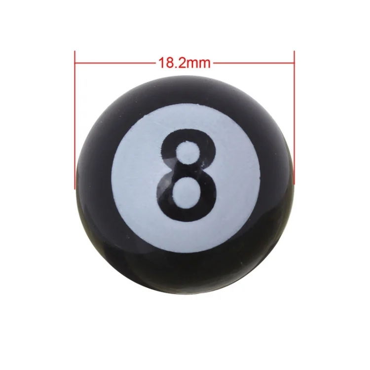 S-CA-9914B_2.webp Universal 8mm American Billiards No.8 Ball Style Plastic Car Tire Valve Caps, Pack of 4 - Image 3