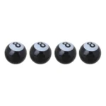 Universal 8mm American Billiards No.8 Ball Style Plastic Car Tire Valve Caps, Pack of 4 - Image 4