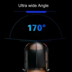 7 LED IR Infrared Waterproof Night Vision Rear View Camera for Car GPS, Wide viewing angle: 170 degree (DM320P)(Black) - Image 6