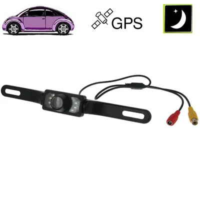 S-CAPS-0249_1.webp 7 LED IR Infrared Waterproof Night Vision License Plate Frame Astern Backsight With Scaleplate, Support Installed in GPS Navigator , Wide Viewing Angle: 140 degree (YX001)(Black) - Image 2