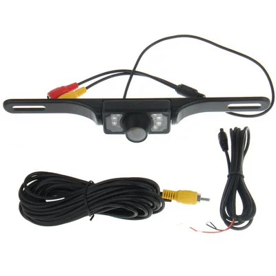 S-CAPS-0249_5.webp 7 LED IR Infrared Waterproof Night Vision License Plate Frame Astern Backsight With Scaleplate, Support Installed in GPS Navigator , Wide Viewing Angle: 140 degree (YX001)(Black) - Image 6