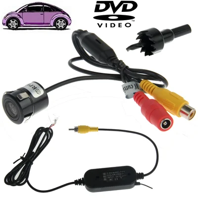 S-CAPS-0252_1.webp Waterproof Wireless Transmitting Receiving Punch DVD Rear View Camera , With Scaleplate , Support Installed in Car DVD Navigator or Car Monitor , Wide Viewing Angle: 170 degree (WX004)(Black) - Image 2
