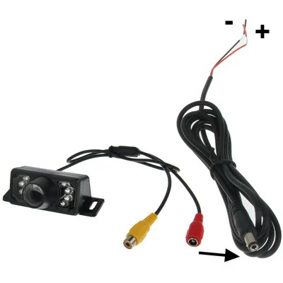S-CAPS-0253_3.webp 7 LED IR Infrared Waterproof Night Vision Wired Short Lens DVD Rear View, With Scaleplate , Support Installed in Car DVD Navigator or Car Monitor , Wide Viewing Angle: 140 degree (YX002)(Black) - Image 4