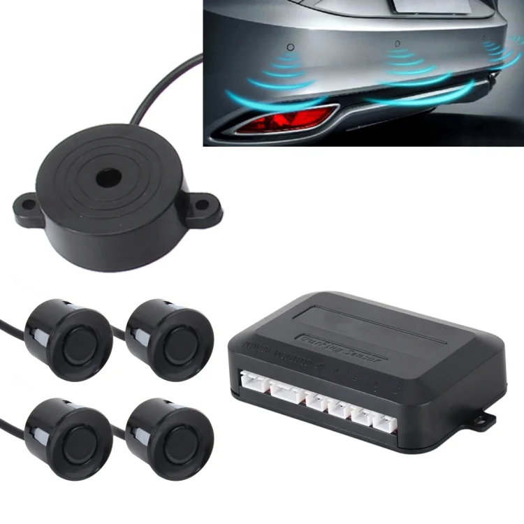 S-CAPS-0302.webp Auto Electromagnetic Back-Up Parking 4 x Sensors, Detecting Distance: 0.3-3m(Black) - Image 1
