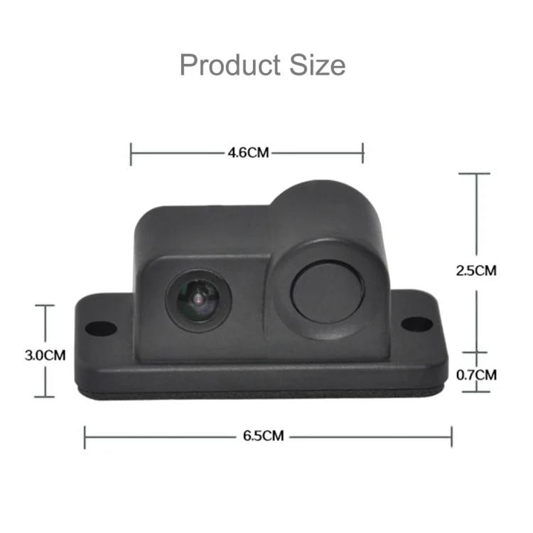 S-CAPS-1002_6.webp 2 in 1 Mini 160 Degrees View Angle Car Rear View Reverse Backup Car Camera with Parking(Black) - Image 7