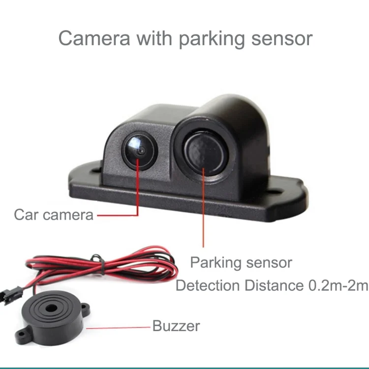 S-CAPS-1002_8.webp 2 in 1 Mini 160 Degrees View Angle Car Rear View Reverse Backup Car Camera with Parking(Black) - Image 9