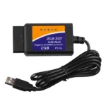 USB ELM327 OBDII Car Diagnostics Tool for Notebook / PC(Black) - Image 2