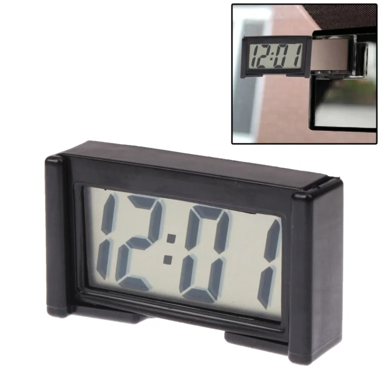 S-CMS-0017_1.webp LCD Digital Electronic Car Clock Car Interior Accessory Date Calendar Time Display(Black) - Image 2