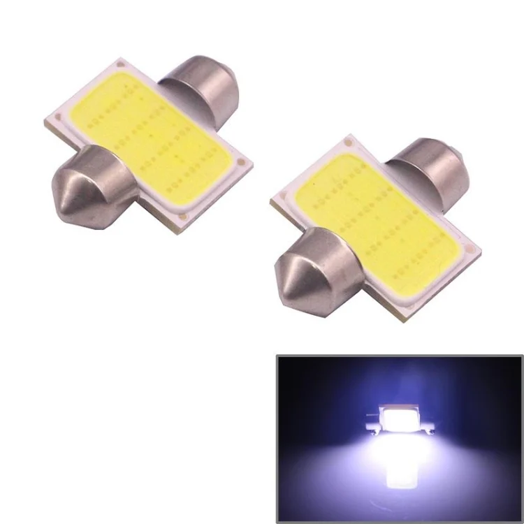 S-CMS-0058W.webp 2 PCS 31mm 1.5W 80LM White Light 1 COB LED License Plate Reading Lights Car Light Bulb - Image 1
