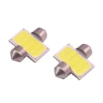 2 PCS 31mm 1.5W 80LM White Light 1 COB LED License Plate Reading Lights Car Light Bulb - Image 2
