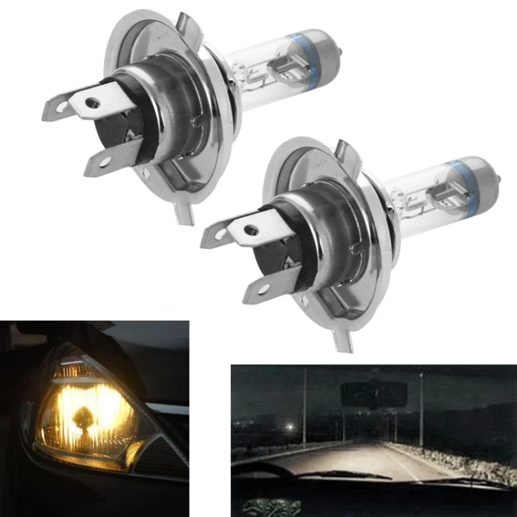 S-CMS-0090_1.webp 2 PCS H4 12V 60/55W P43T / 4300K / 2100lm Xenon Car Headlight Bulbs, Warm White - Image 2