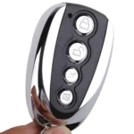 433MHz 12V Metal 4 Keys Duplicator Remote Control (Black + Silver) - Image 4