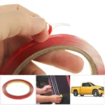 10 PCS Universal Car Transparent Double Sided Adhesive Tape, Width: 6mm(Red)