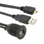 USB 2.0 & Micro HDMI (Type-D) Male to USB 2.0 & HDMI (Type-A) Female Adapter Cable with Car Flush Mount, Length: 2m - Image 7