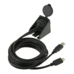 USB 2.0 & Mini HDMI (Type-C) Male to USB 2.0 & HDMI (Type-A) Female Adapter Cable with Car Flush Mount, Length: 2m - Image 3