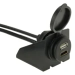 USB 2.0 & Mini HDMI (Type-C) Male to USB 2.0 & HDMI (Type-A) Female Adapter Cable with Car Flush Mount, Length: 2m - Image 6