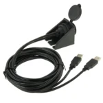 2 USB 2.0 Male to Female Extension Cable with Car Flush Mount, Length: 2m - Image 3