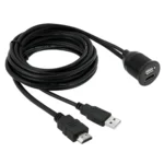 USB 2.0 & HDMI (Type-A) Male to Female Extension Cable, Length: 2m - Image 5