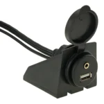 USB 2.0 & 3 RCA Male to USB 2.0 & 3.5mm Female Adapter Cable with Car Flush Mount, Length: 2m - Image 6