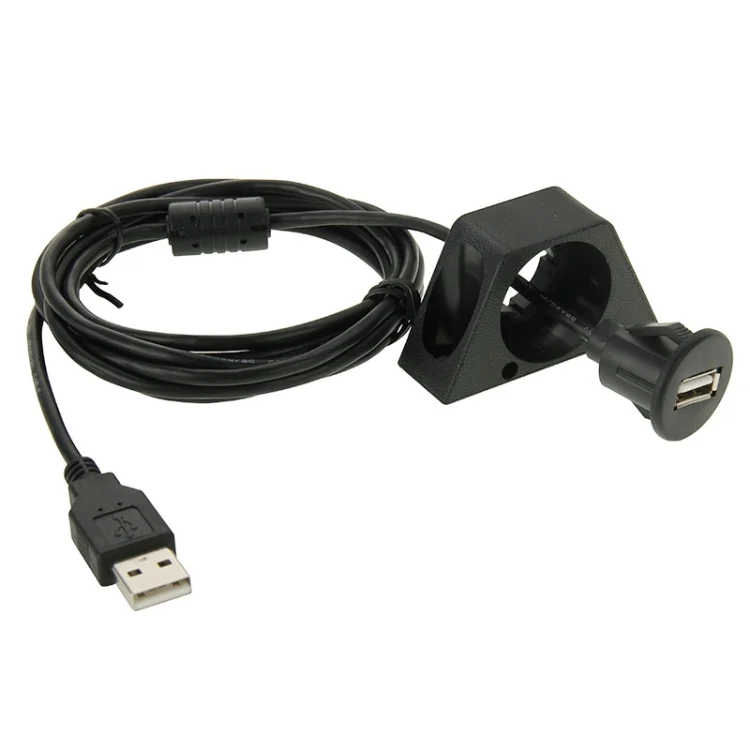 S-CMS-0172_3.webp USB 2.0 Male to Female Extension Cable with Car Flush Mount, Length: 2m - Image 4