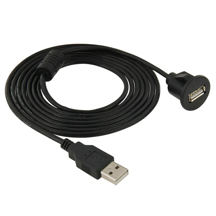 S-CMS-0172_4.webp USB 2.0 Male to Female Extension Cable with Car Flush Mount, Length: 2m - Image 5