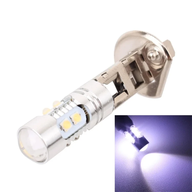 H1 50W 600LM 5500K  White Light 10 SMD-2828-LEDs Car Foglight , Constant Current , DC12-24V(White Light)
