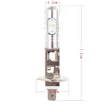 H1 50W 600LM 5500K  White Light 10 SMD-2828-LEDs Car Foglight , Constant Current , DC12-24V(White Light) - Image 6