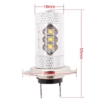 H7 80W 800LM 6500K White Light 16-3535-LEDs Car Foglight , Constant Current , DC12-24V(White Light) - Image 6