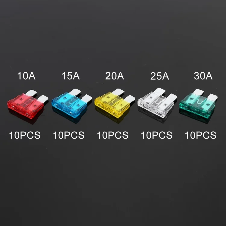 S-CMS-0440_2.webp 50 PCS 10A / 15A / 20A / 25A / 30A Blade Fuses Set for Car Vehicle - Image 3