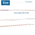 5 PCS Flow Style 45 LED 3528 SMD Waterproof Flexible Car Strip Light for Car Decoration, DC 12V, Length: 45cm - Image 4