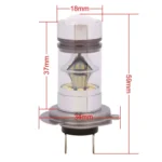 H7 850LM 100W LED Car Front Headlights / Daytime Running Light / Driving Lamp Bulb, DC 12-24V(Cool White) - Image 5