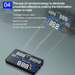 Q7 5.5 inch Car GPS HUD Vehicle-mounted Head Up Display Security System, Support Speed & Real Time & Altitude & Over Speed Alarm & Satellite Number, etc. - Image 11