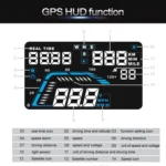 Q7 5.5 inch Car GPS HUD Vehicle-mounted Head Up Display Security System, Support Speed & Real Time & Altitude & Over Speed Alarm & Satellite Number, etc. - Image 15