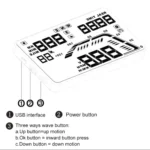 Q7 5.5 inch Car GPS HUD Vehicle-mounted Head Up Display Security System, Support Speed & Real Time & Altitude & Over Speed Alarm & Satellite Number, etc. - Image 16