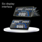Q7 5.5 inch Car GPS HUD Vehicle-mounted Head Up Display Security System, Support Speed & Real Time & Altitude & Over Speed Alarm & Satellite Number, etc. - Image 17