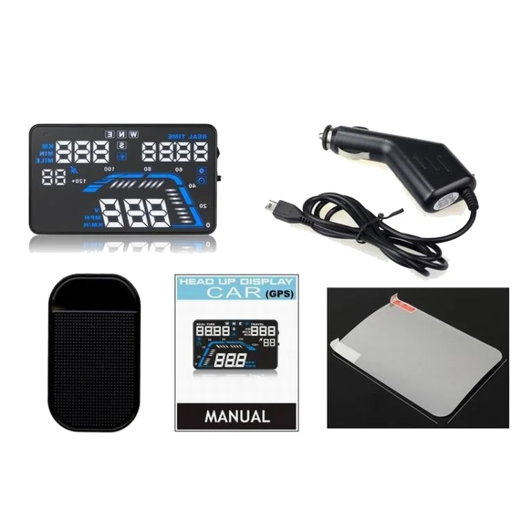 S-CMS-0491_4.webp Q7 5.5 inch Car GPS HUD Vehicle-mounted Head Up Display Security System, Support Speed & Real Time & Altitude & Over Speed Alarm & Satellite Number, etc. - Image 5