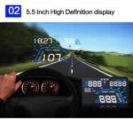 Q7 5.5 inch Car GPS HUD Vehicle-mounted Head Up Display Security System, Support Speed & Real Time & Altitude & Over Speed Alarm & Satellite Number, etc. - Image 9