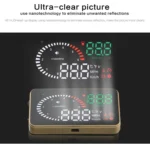 X6 3.5 inch Car OBDII / EUOBD HUD Vehicle-mounted Head Up Display Security System, Support Speed & Water Temperature & Speed Alarm & Fuel Consumption & Battery Voltage, etc. - Image 16