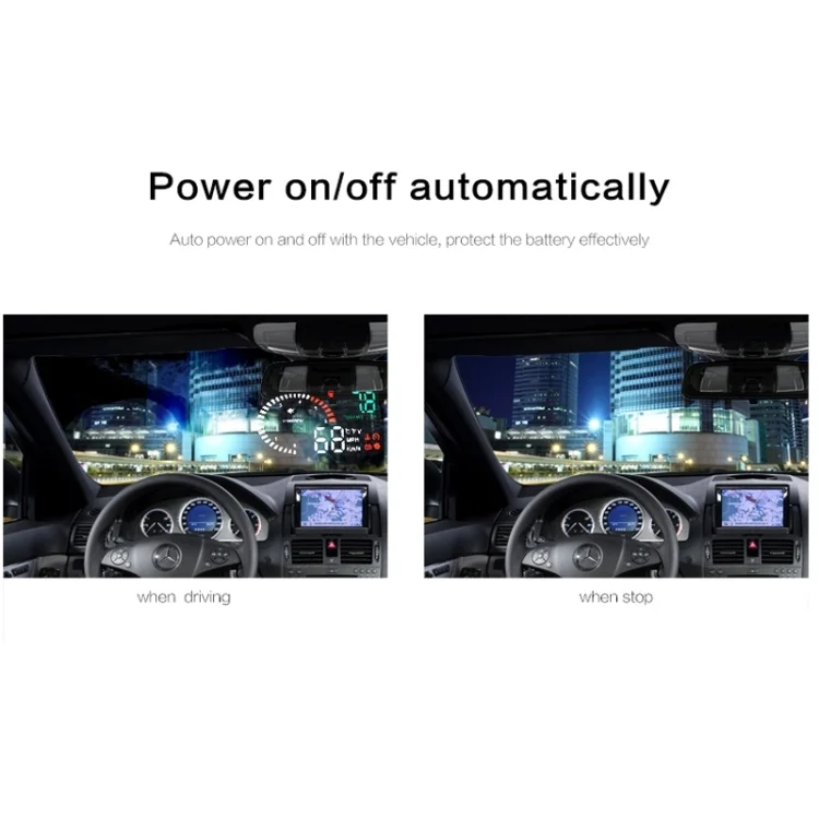 S-CMS-0493_17.webp X6 3.5 inch Car OBDII / EUOBD HUD Vehicle-mounted Head Up Display Security System, Support Speed & Water Temperature & Speed Alarm & Fuel Consumption & Battery Voltage, etc. - Image 18