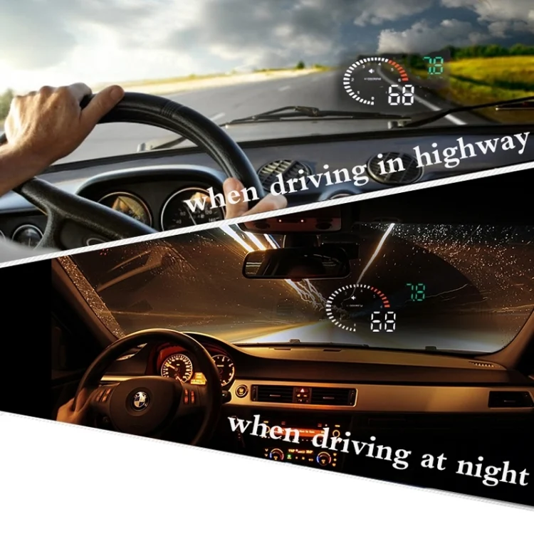 S-CMS-0493_19.webp X6 3.5 inch Car OBDII / EUOBD HUD Vehicle-mounted Head Up Display Security System, Support Speed & Water Temperature & Speed Alarm & Fuel Consumption & Battery Voltage, etc. - Image 20