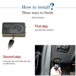 X6 3.5 inch Car OBDII / EUOBD HUD Vehicle-mounted Head Up Display Security System, Support Speed & Water Temperature & Speed Alarm & Fuel Consumption & Battery Voltage, etc. - Image 28