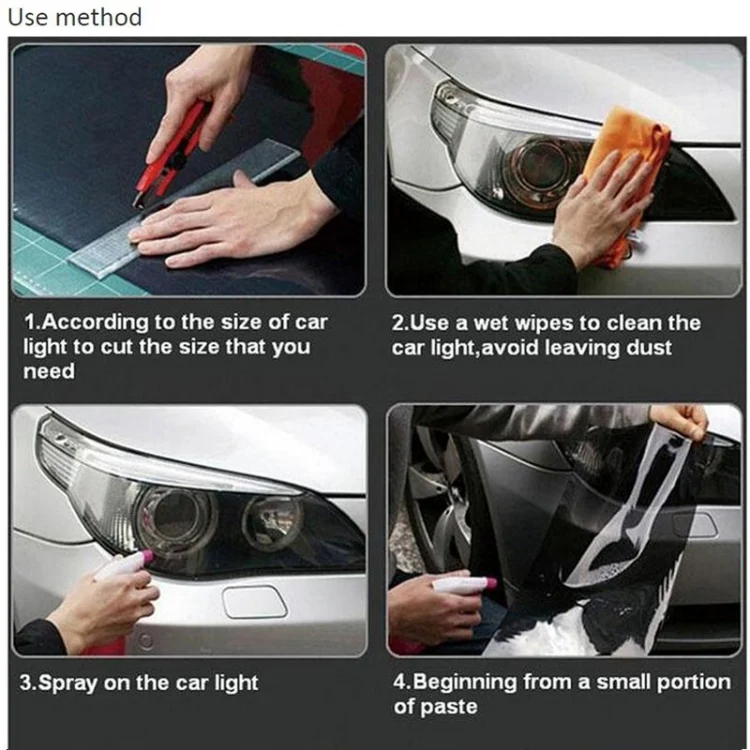 S-CMS-0549B_7.webp 3D Effect Cat Eye Car Head Light Film Taillight Vinyl Film, Size: 30cm x 100cm - Image 9