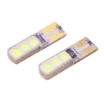 2 PCS T10 2W 120-140LM 6 LED Ice Blue 5050 LED Brake Light for Vehicles, DC12V - Image 2